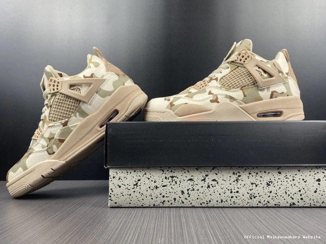 Official Maikesneakers Air 4 DJ1193-200 Jordan x Aleali May Camo 0728